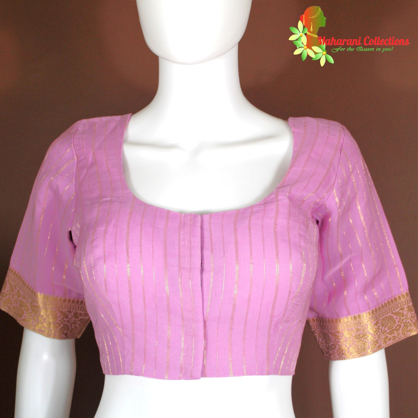 Maharani's Pure Banarasi Khaddi Georgette Saree - Magenta with Golden Zari