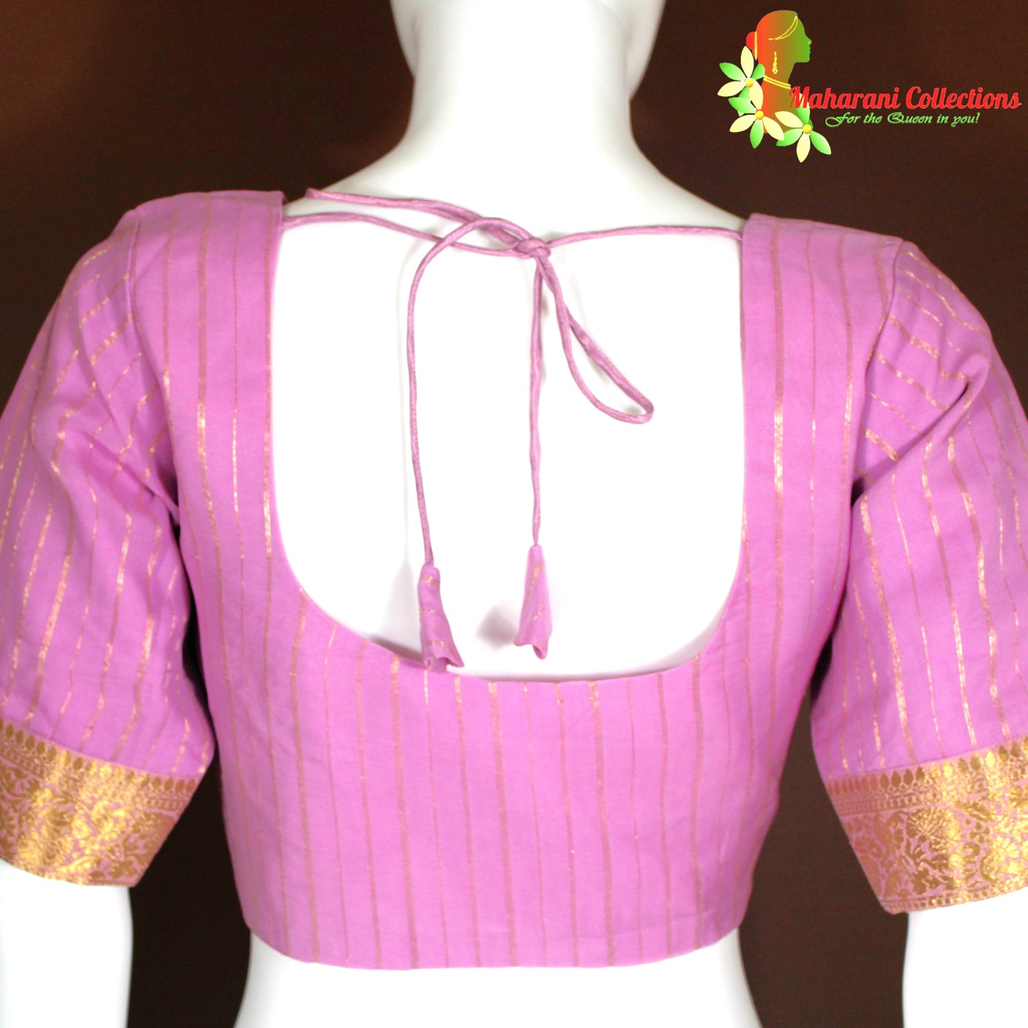 Maharani's Pure Banarasi Khaddi Georgette Saree - Magenta with Golden Zari