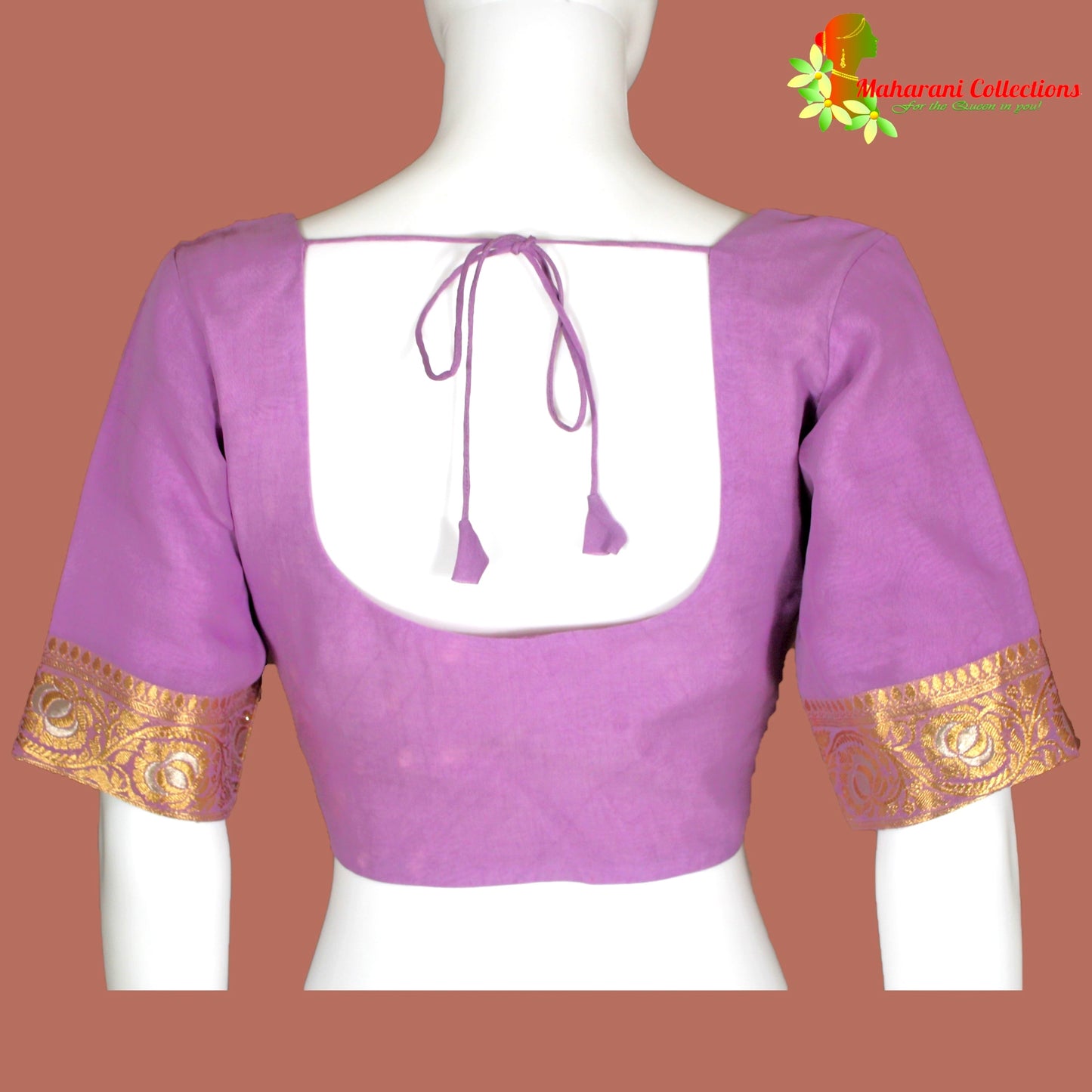 Maharani's Pure Banarasi Khaddi Georgette Saree - Light Purple (with Stitched Blouse and Petticoat)