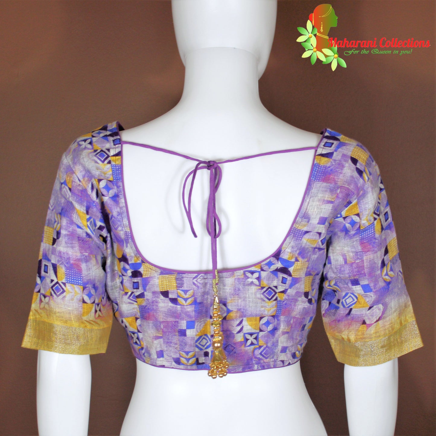 Maharani's Simple Elegance Matka Silk Saree - Purple (with Stitched Blouse and Petticoat)