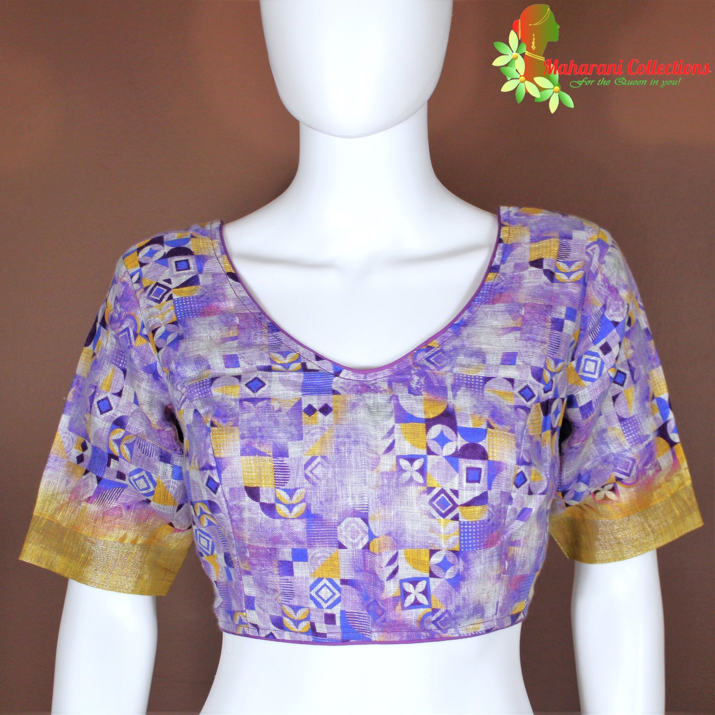 Maharani's Simple Elegance Matka Silk Saree - Purple (with Stitched Blouse and Petticoat)