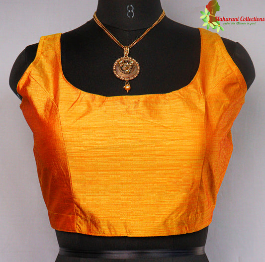 Maharani's Linen Silk Blouse - Yellow