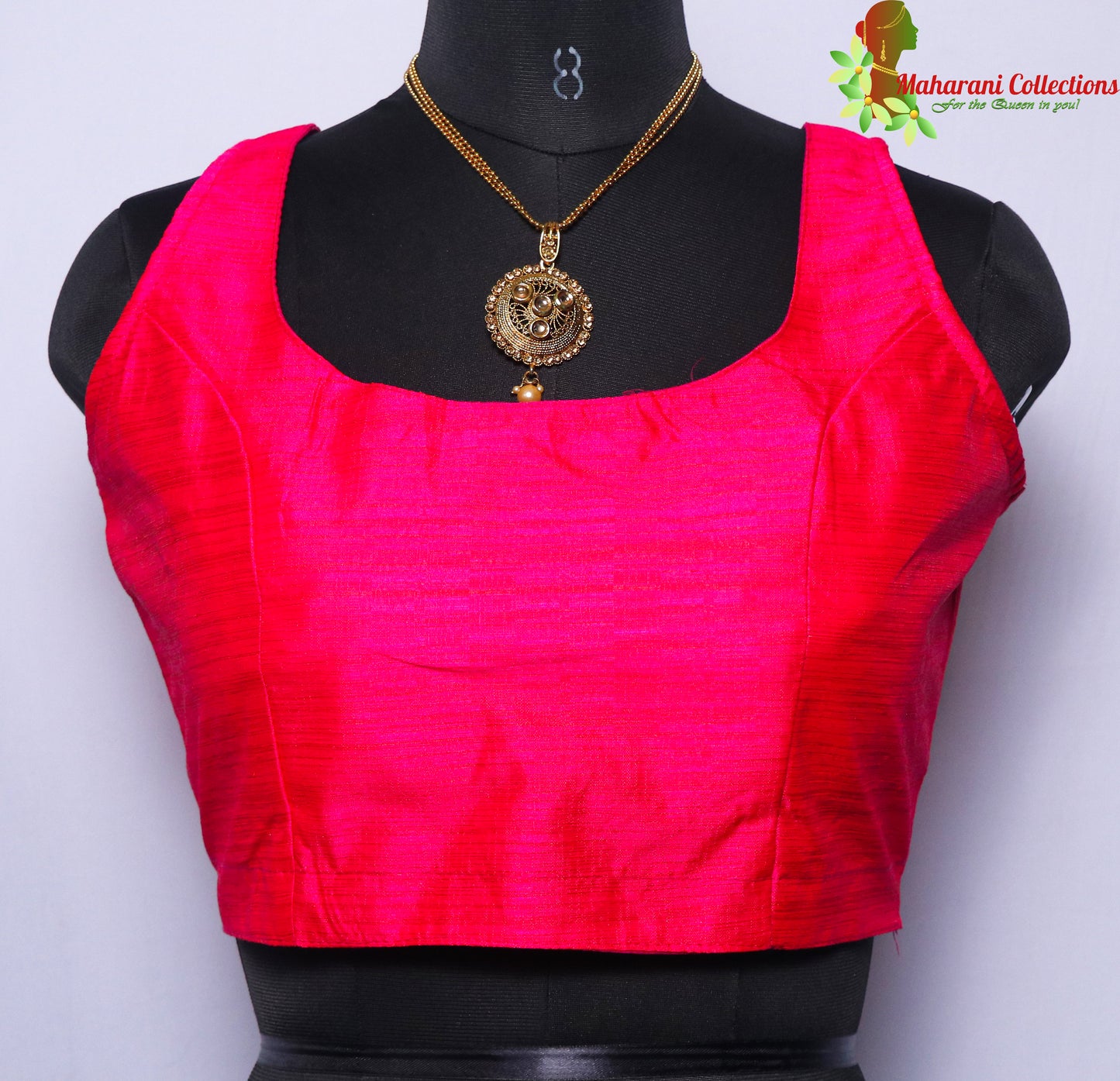 Maharani's Linen Silk Blouse - Pink