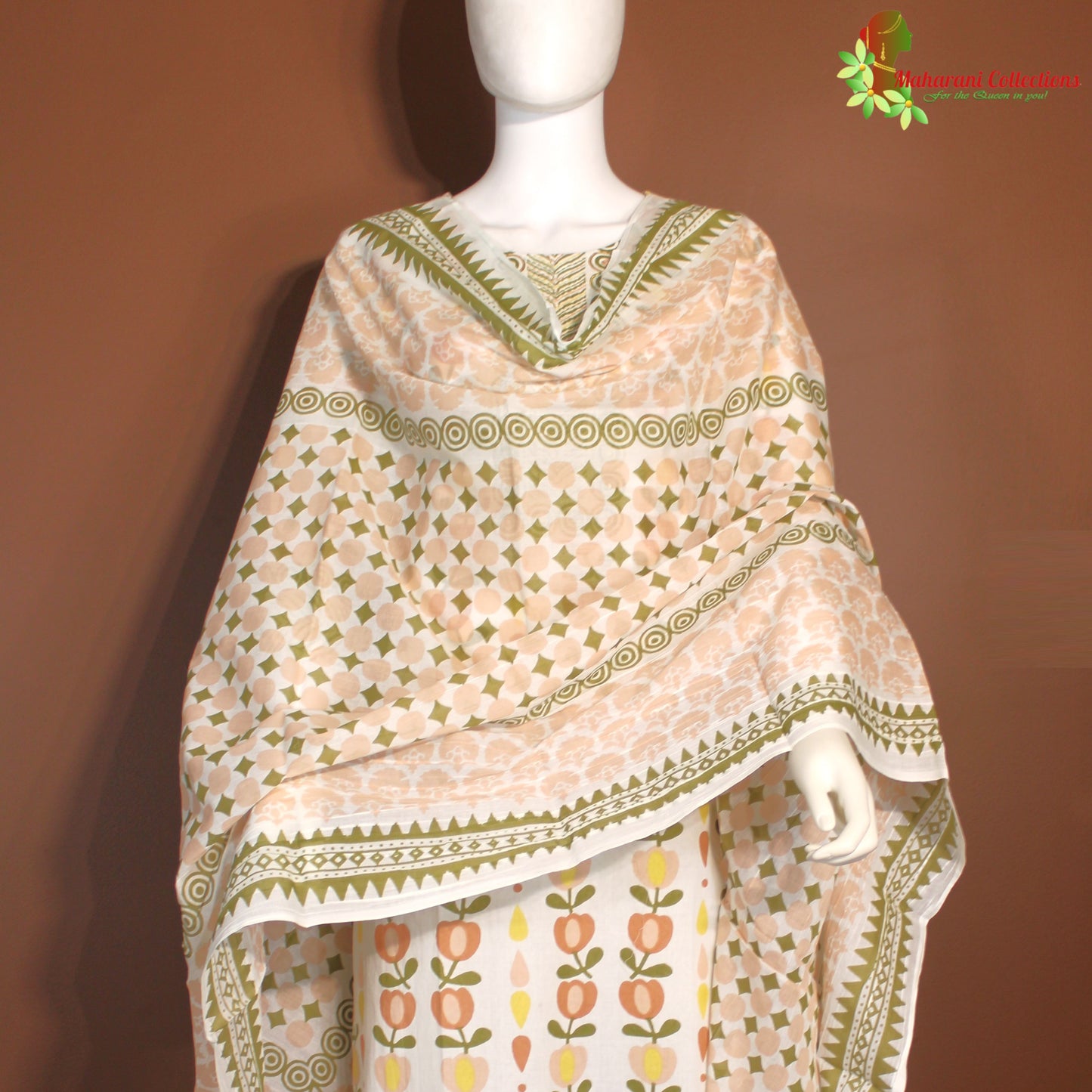 Maharani's Pant suit - Soft Cotton - Cream (S, M, L)
