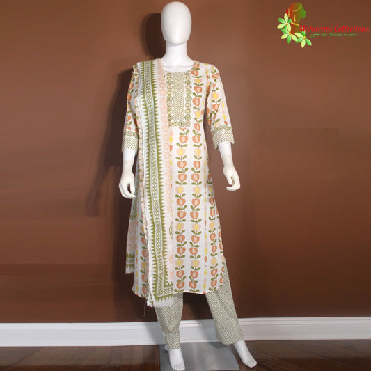 Maharani's Pant suit - Soft Cotton - Cream (S, M, L)