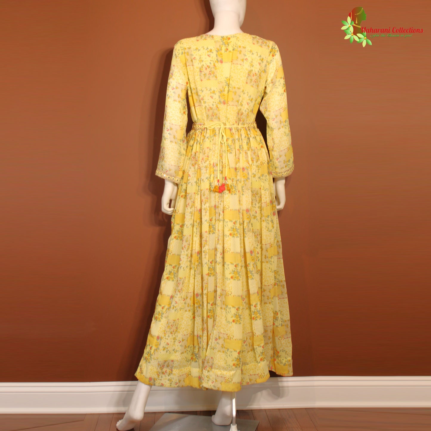 Maharani's Long Dress - Chiffon - Yellow (M)