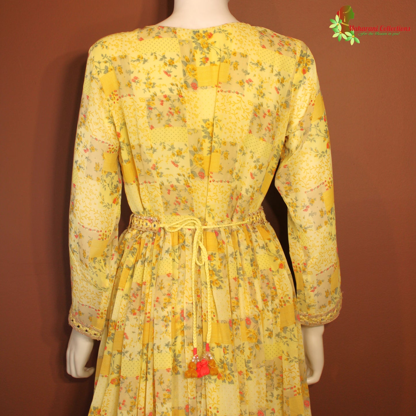 Maharani's Long Dress - Chiffon - Yellow (M)
