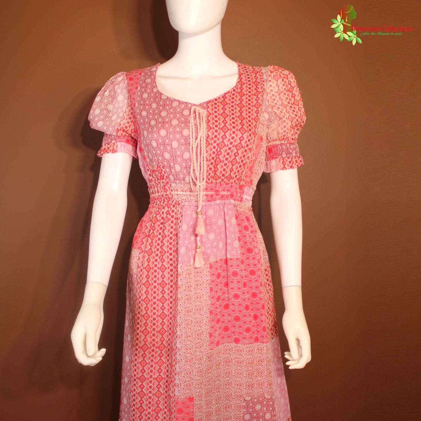 Maharani's Long Dress - Soft cotton - Pink (L)