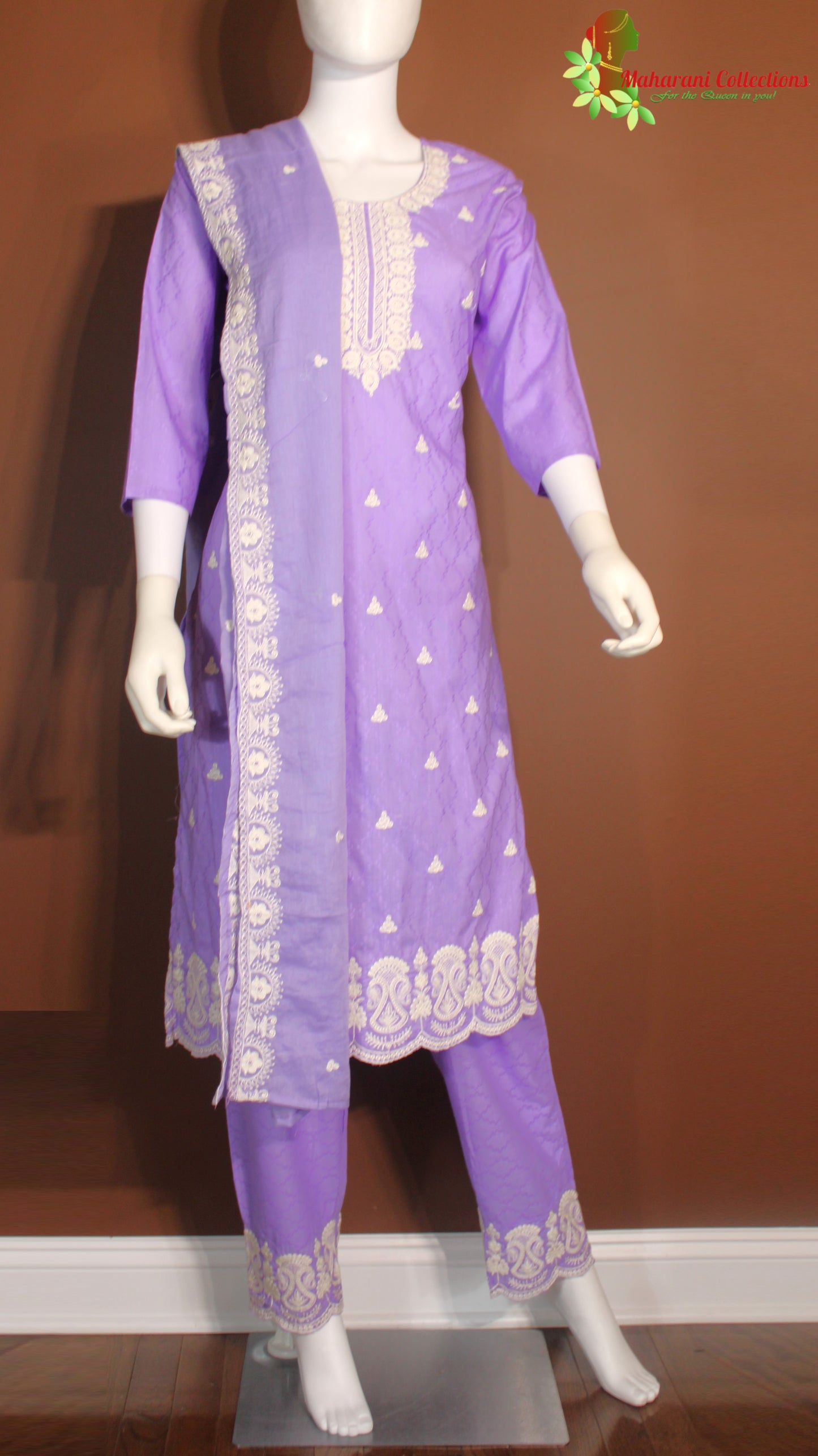 Maharani's Pant Suit - Soft Silk - Purple (S, M)