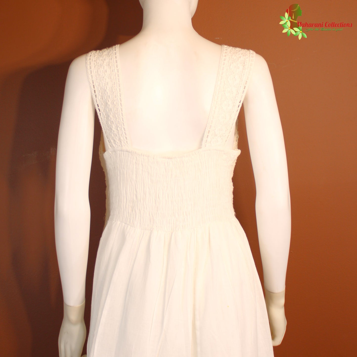 Maharani's Long Dress - Soft cotton - White (S)