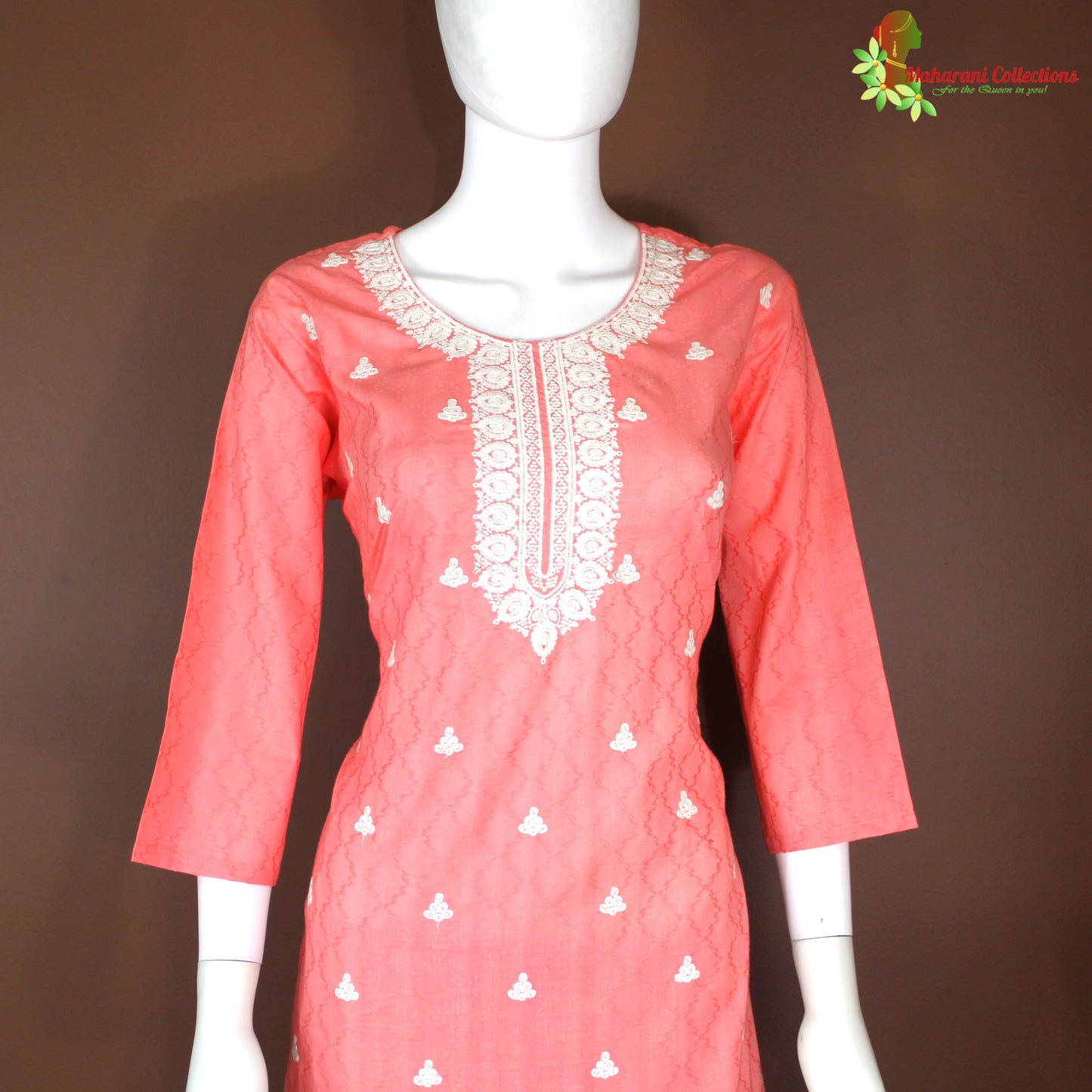 Maharani's Pant Suit - Cotton Silk - Pink (M, L, XL)