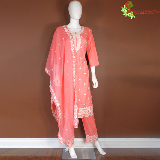 Maharani's Pant Suit - Cotton Silk - Pink (M, L, XL)