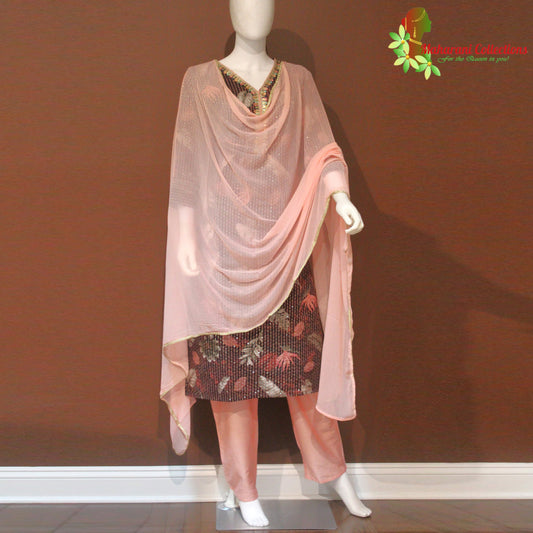 Maharani's Pant Suit - Soft Cotton - Maroon (S, L)