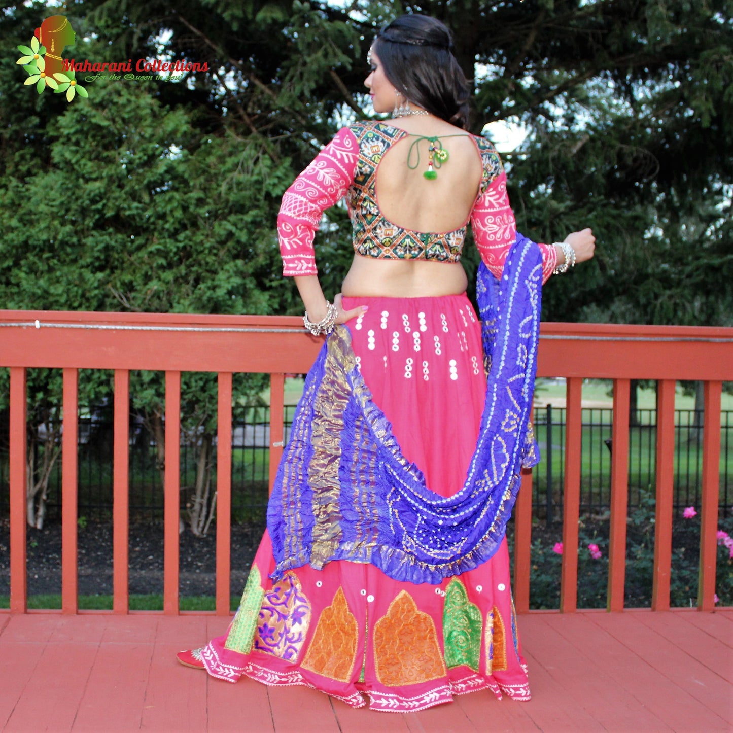 Maharani's Festive Chania Choli with Dupatta - Pink (M)