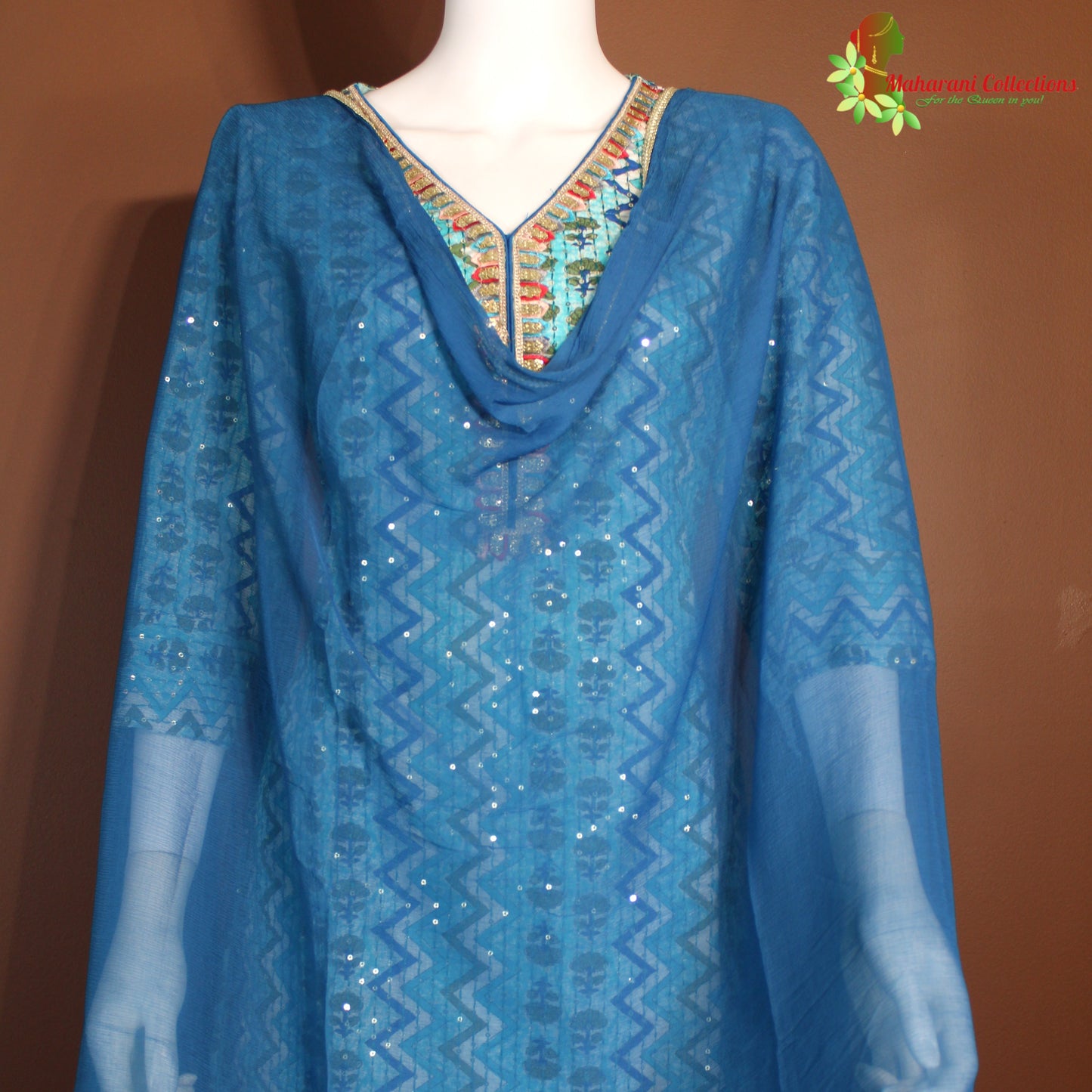 Maharani's Pant Suit - Soft Cotton - Blue (S, M)