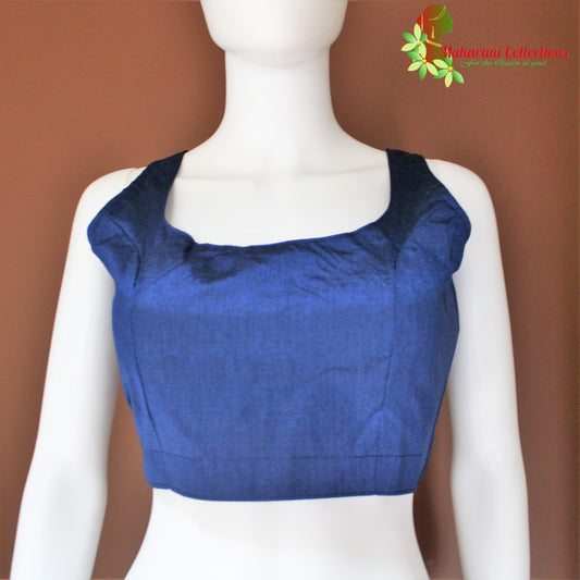 Maharani's Linen Silk Blouse - Robin Blue