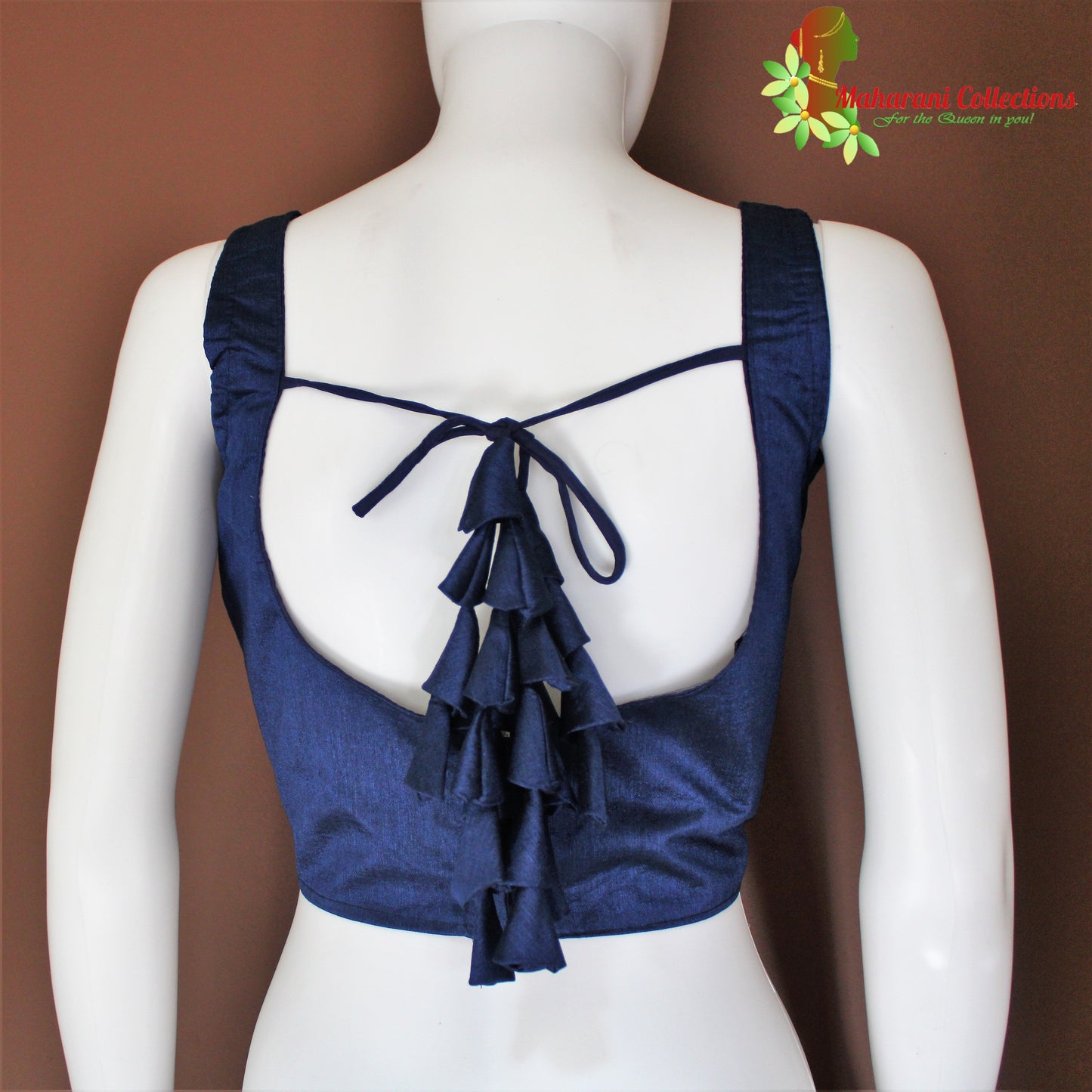 Maharani's Linen Silk Blouse - Robin Blue