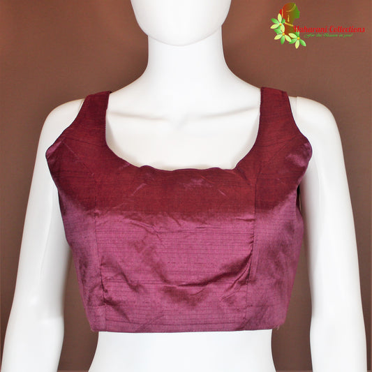 Maharani's Linen Silk Blouse - Deep Purple