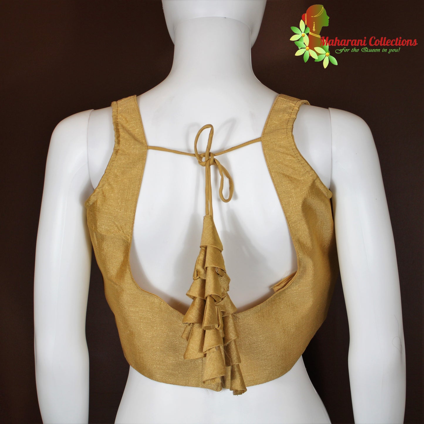 Maharani's Linen Silk Blouse - Golden Yellow