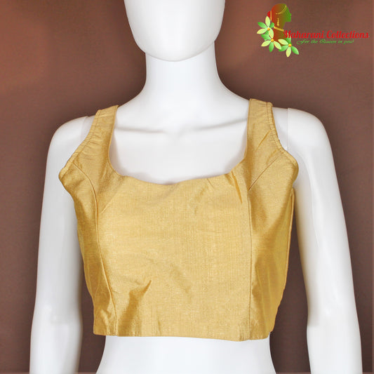 Maharani's Linen Silk Blouse - Golden Yellow