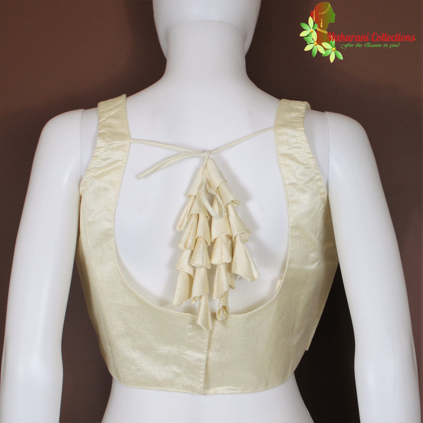 Maharani's Linen Silk Blouse - Cream