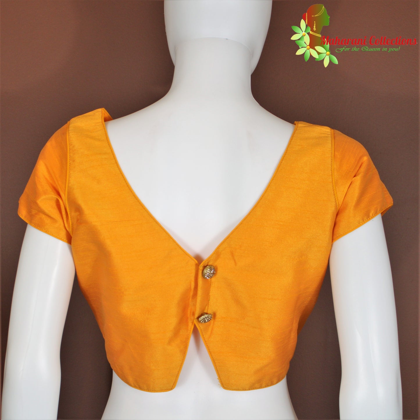 Maharani's Banarasi Silk Designer Blouse - Yellow