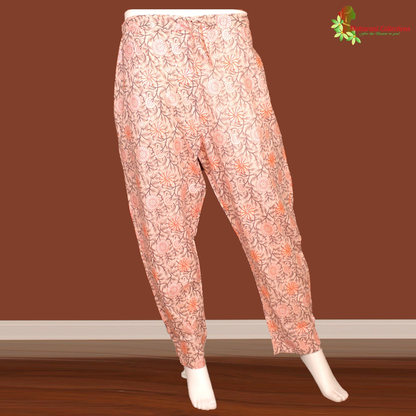 Maharani's Pant Suit Set - Soft Cotton - Peach (L)
