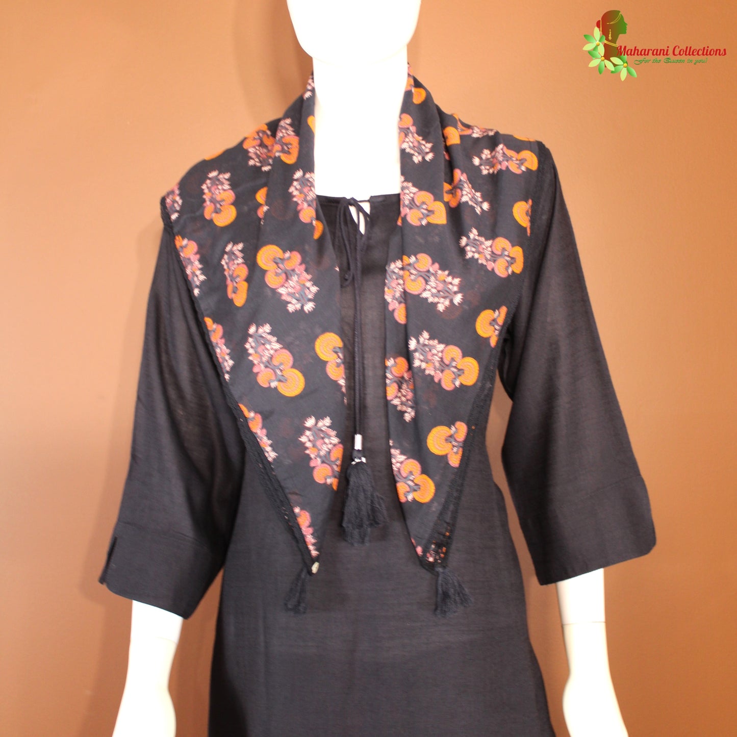 Maharani's Palazzo Suit Set - Navy Blue (L) - Soft Cotton