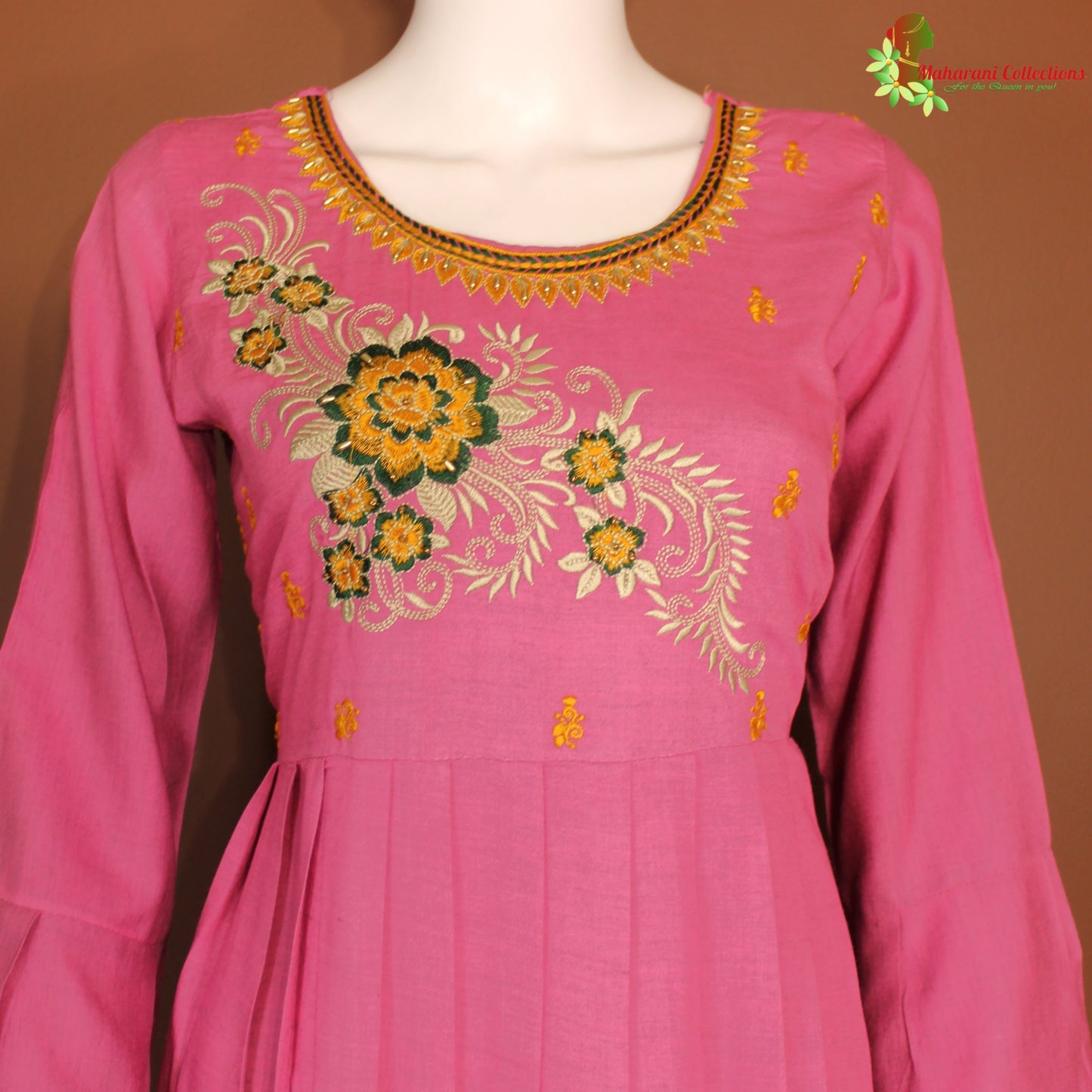 Maharani's Long Dress - Soft Cotton - Purple (M)