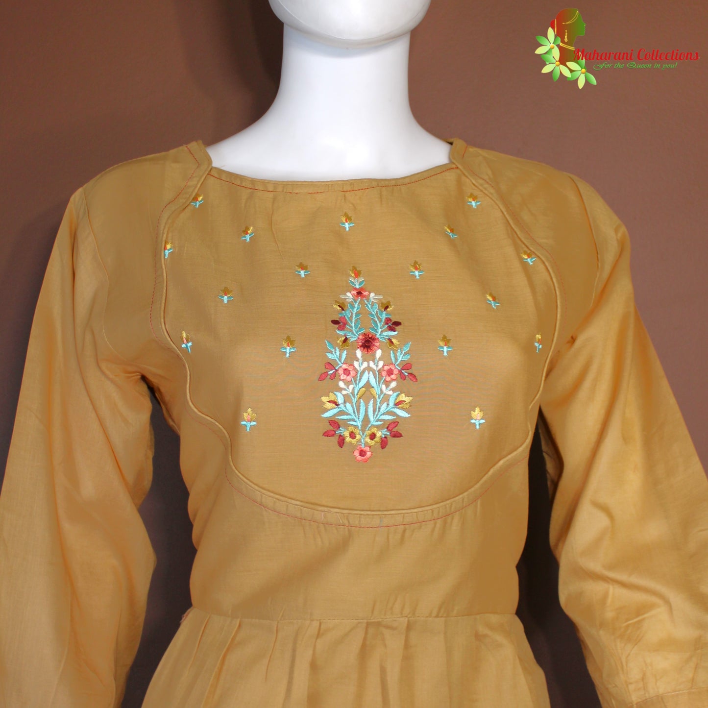 Maharani's Long Dress - Soft Cotton - Dijon Yellow (L)
