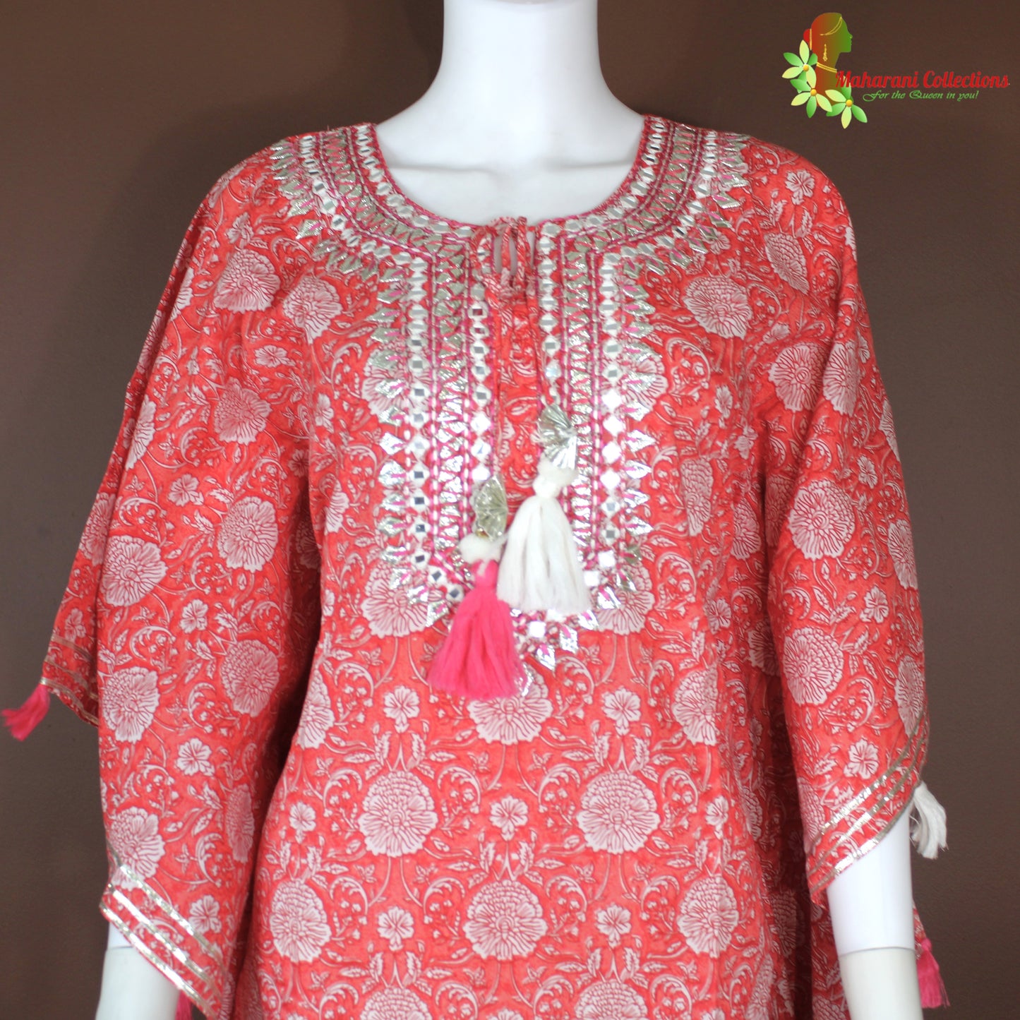 Maharani's Kaftan Suit - Soft Cotton - Pink (S, M, L)