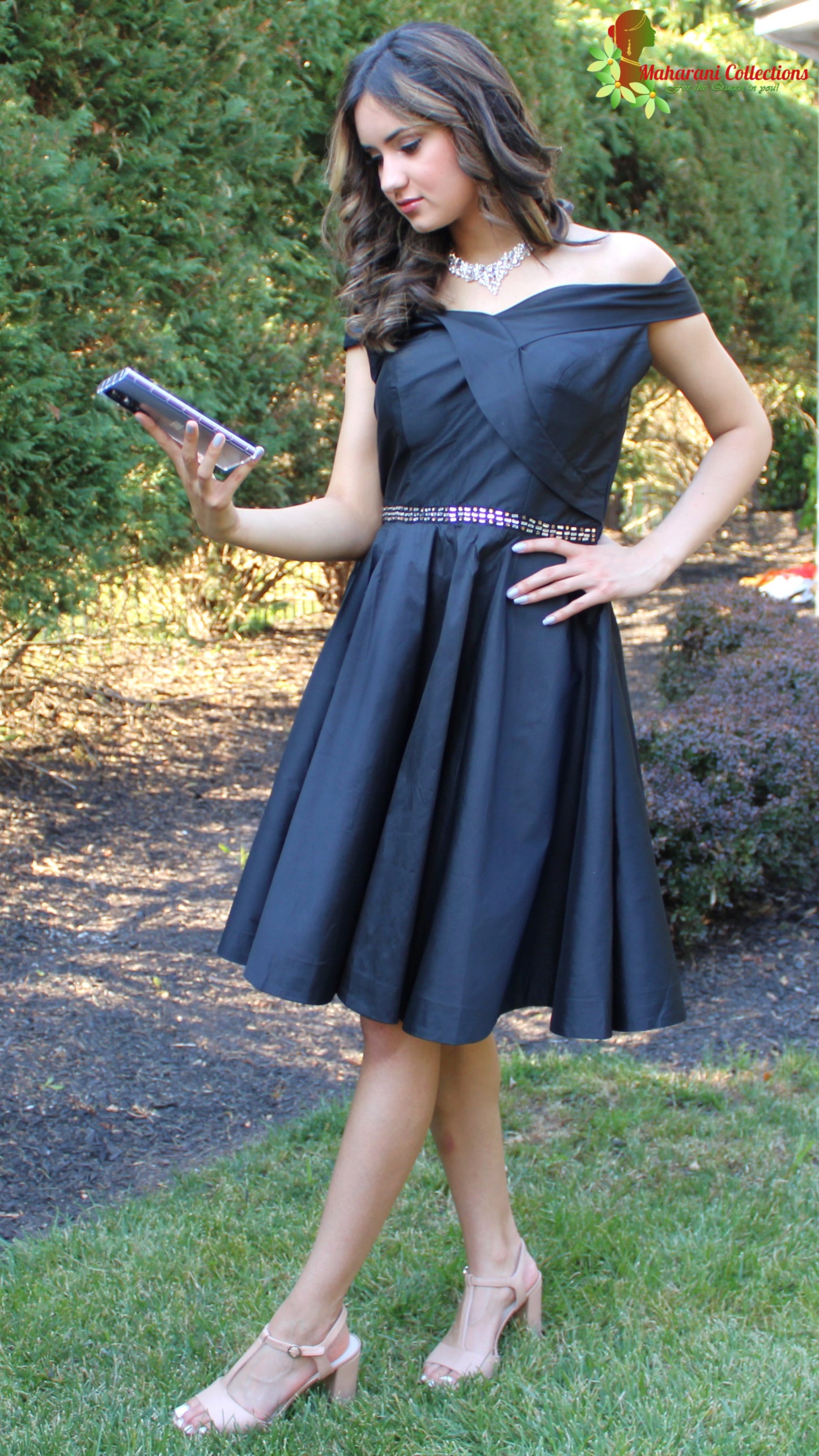 Maharani's Designer Short Formal Dress - Black (M)