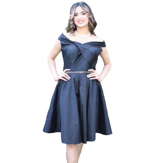 Maharani's Designer Short Formal Dress - Black (M)