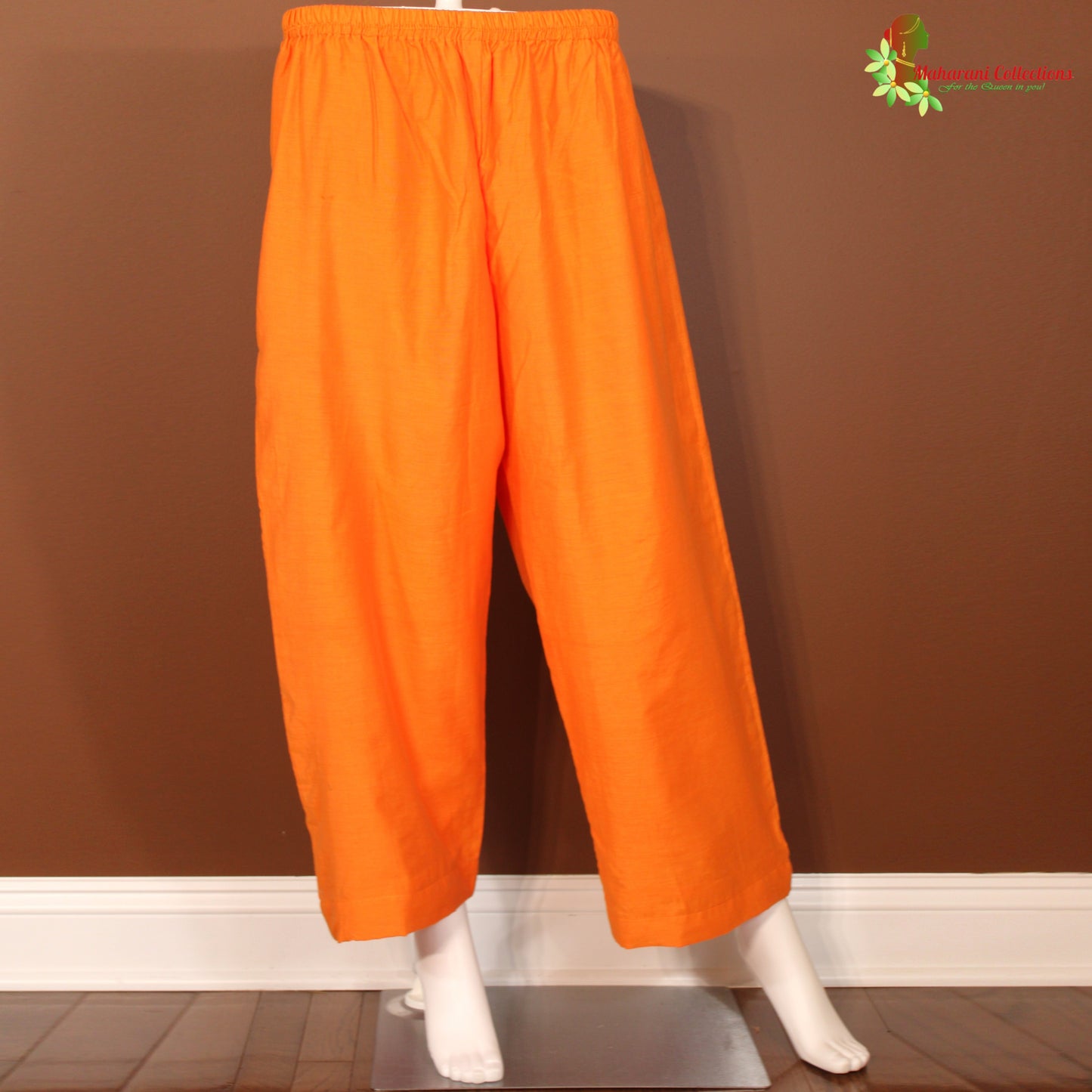 Maharani's Silk Palazzo Suit Set - Orange (M)