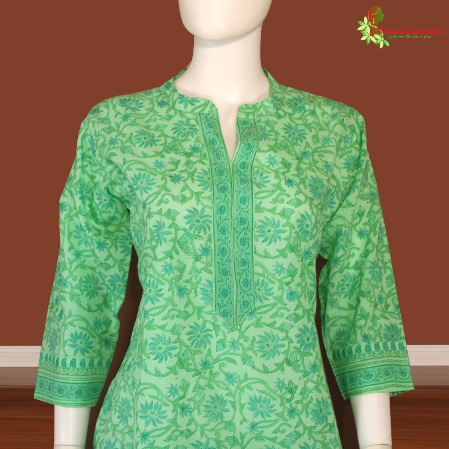 Maharani's Palazzo Suit Set - Green (M) - Soft Cotton