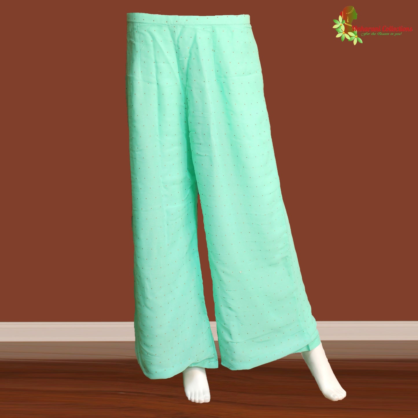 Maharani's Silk Palazzo Suit Set - Sea Green (M)