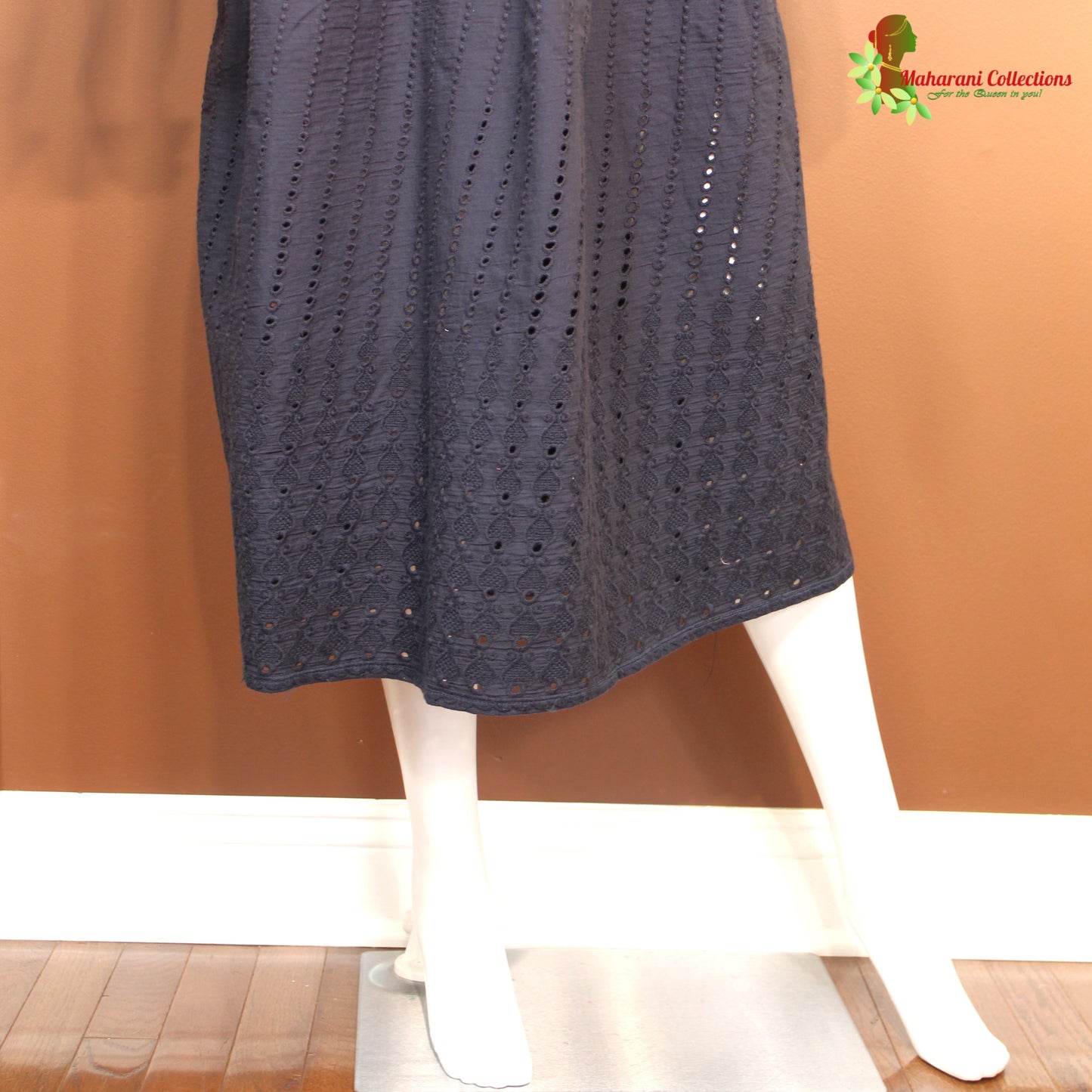 Maharani's Long Dress - Pure Cotton - Black (S)