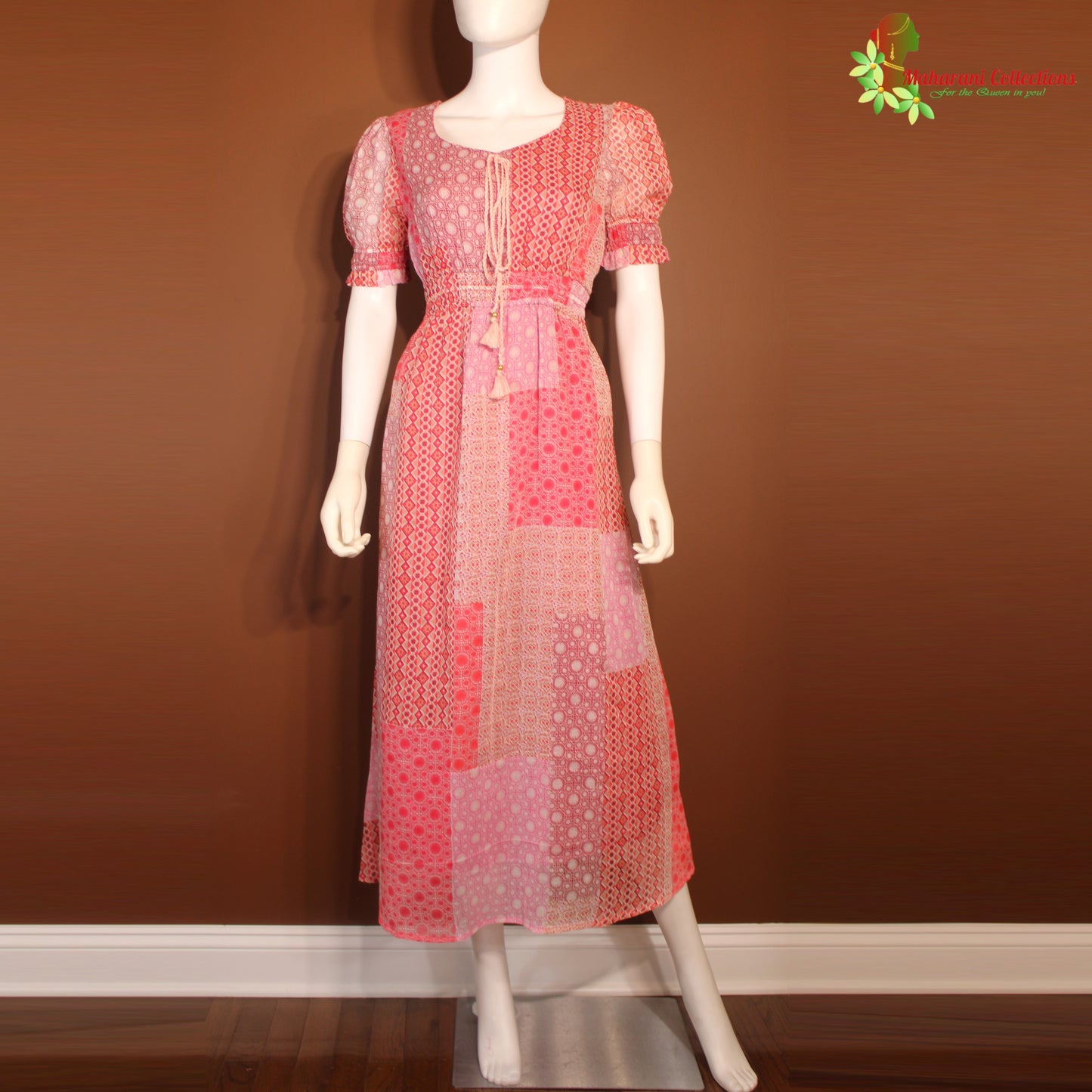 Maharani's Long Dress - Soft cotton - Pink (L)