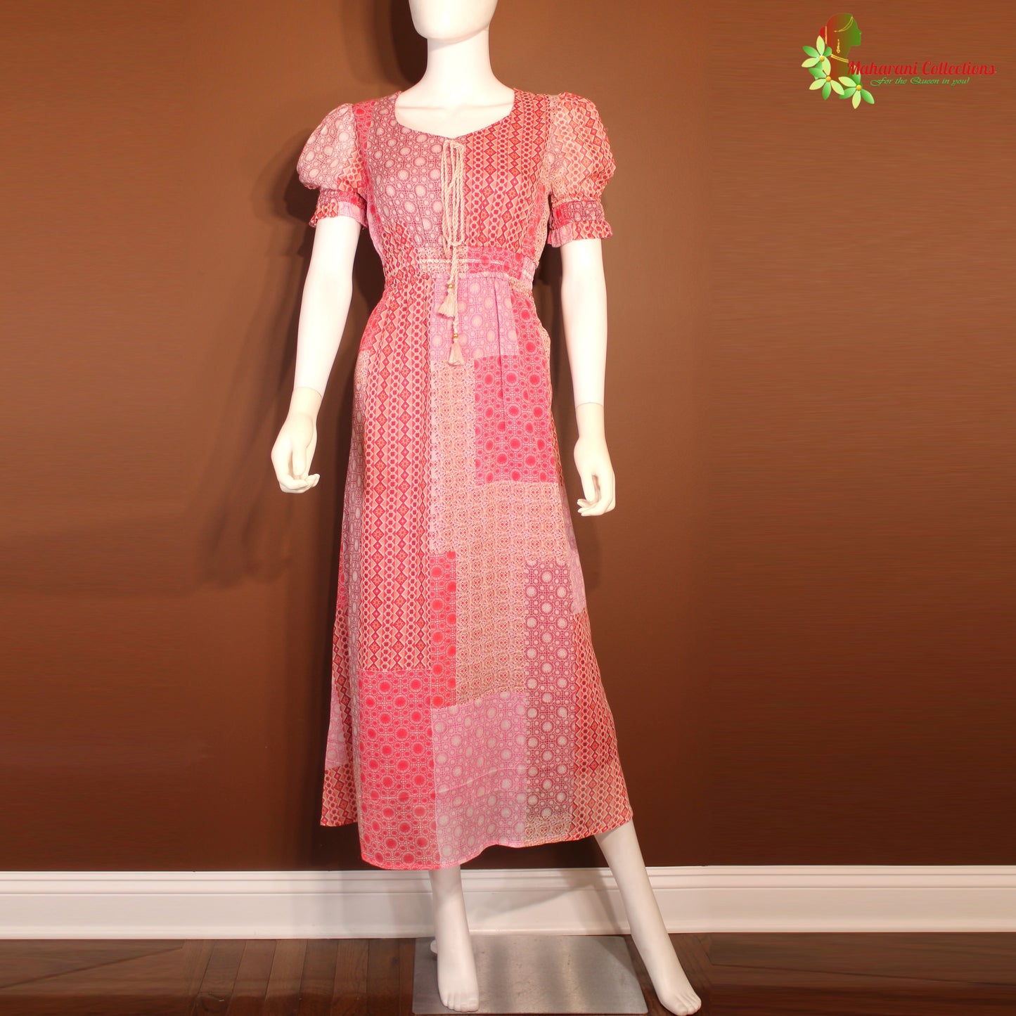 Maharani's Long Dress - Soft cotton - Pink (L)