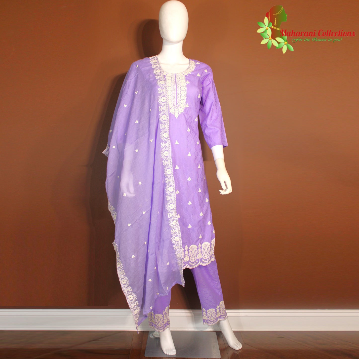 Maharani's Pant Suit - Soft Silk - Purple (S, M)
