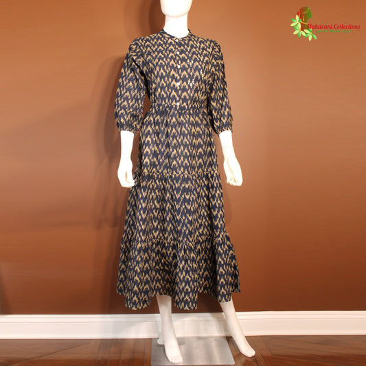 Maharani's Long Dress - Soft cotton - Navy Blue (S)