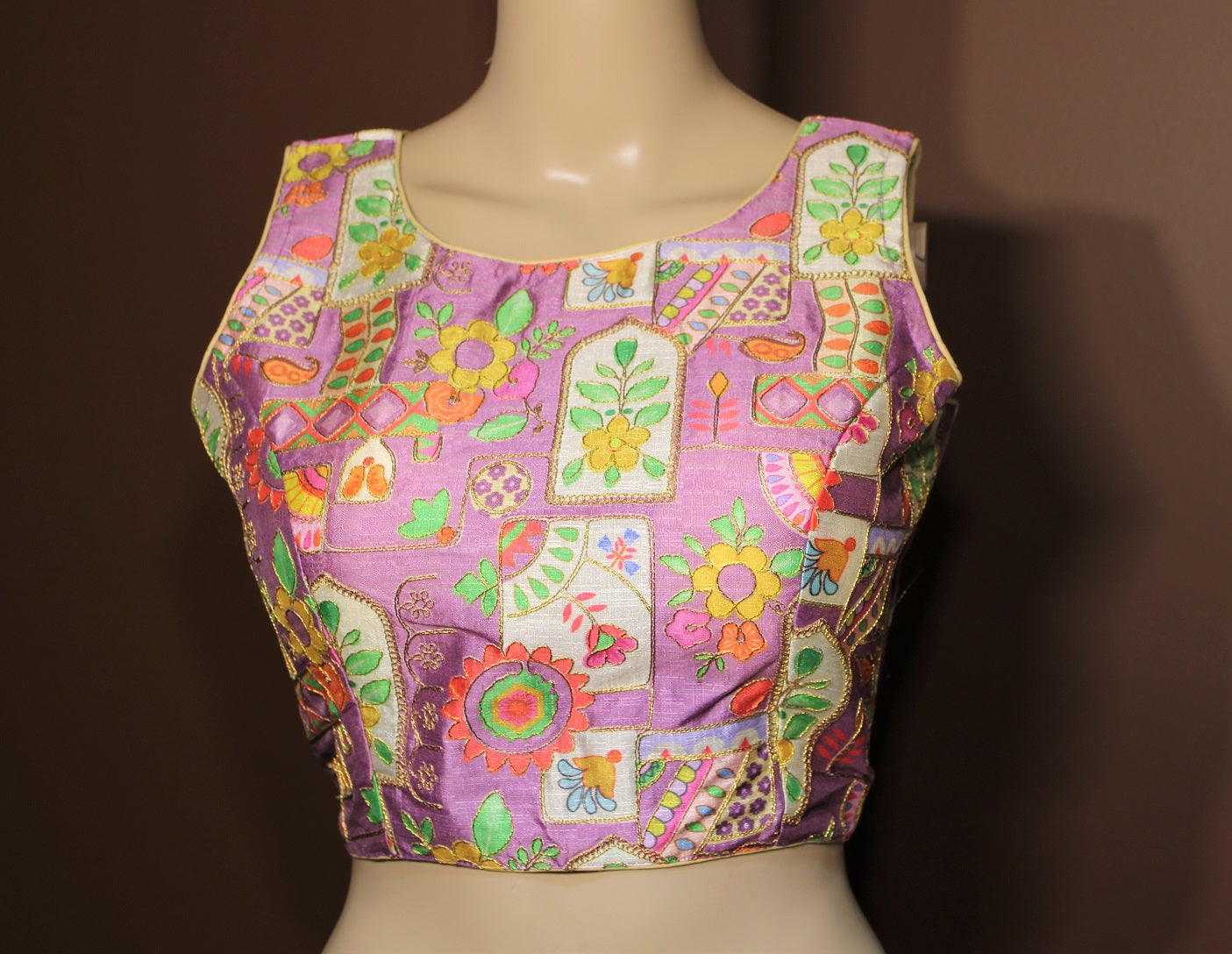 Maharani Collections: Padded Cotton Silk Blouse for Silk Saree