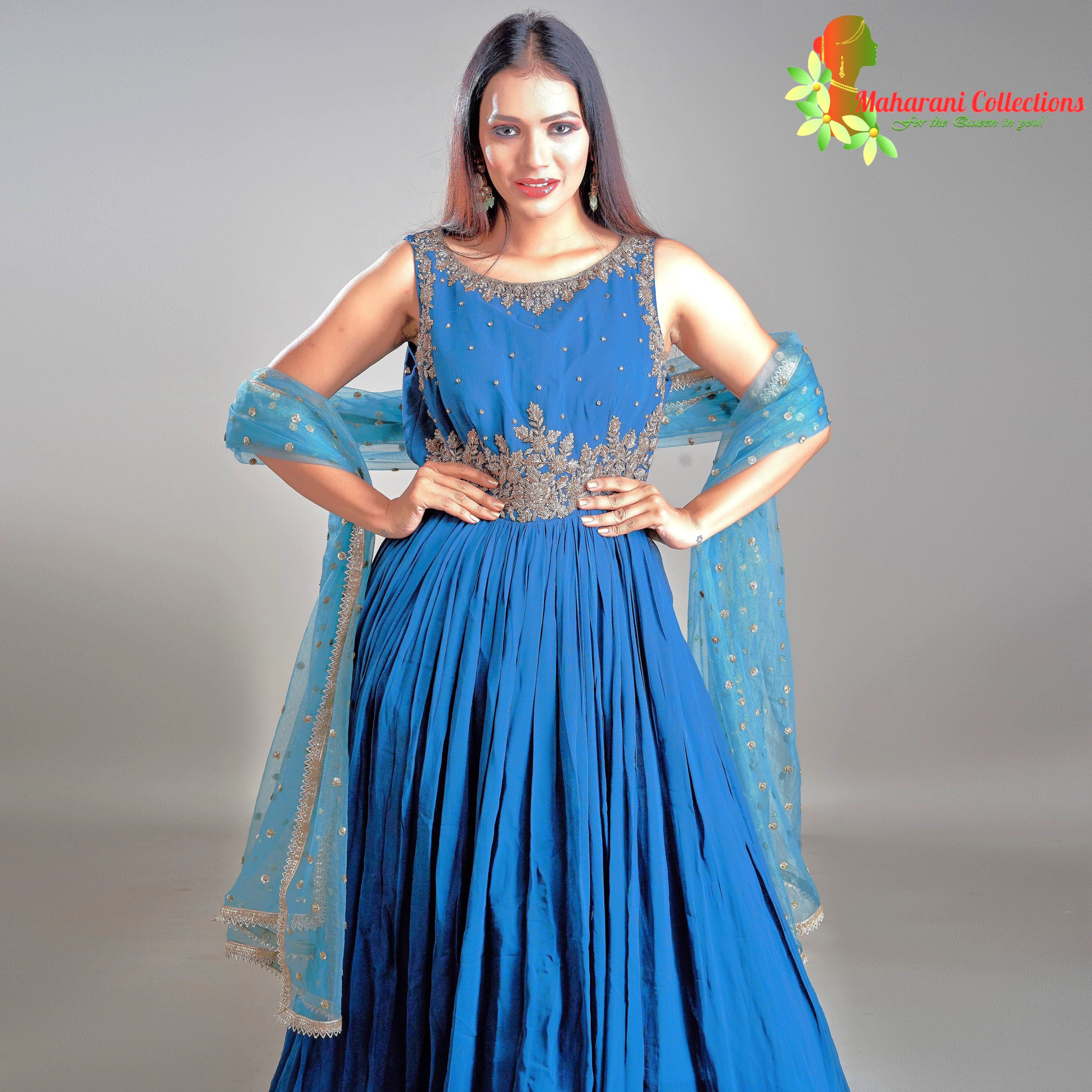 Royal Blue Golden Heavy Zari Work Anarkali Gown Suit - Indian Heavy  Anarkali Lehenga Gowns Sharara Sarees Pakistani Dresses in  USA/UK/Canada/UAE - IndiaBoulevard
