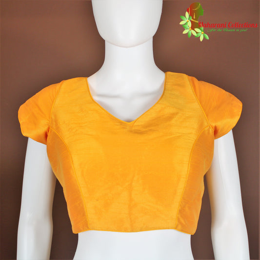 Maharani's Banarasi Silk Designer Blouse - Yellow