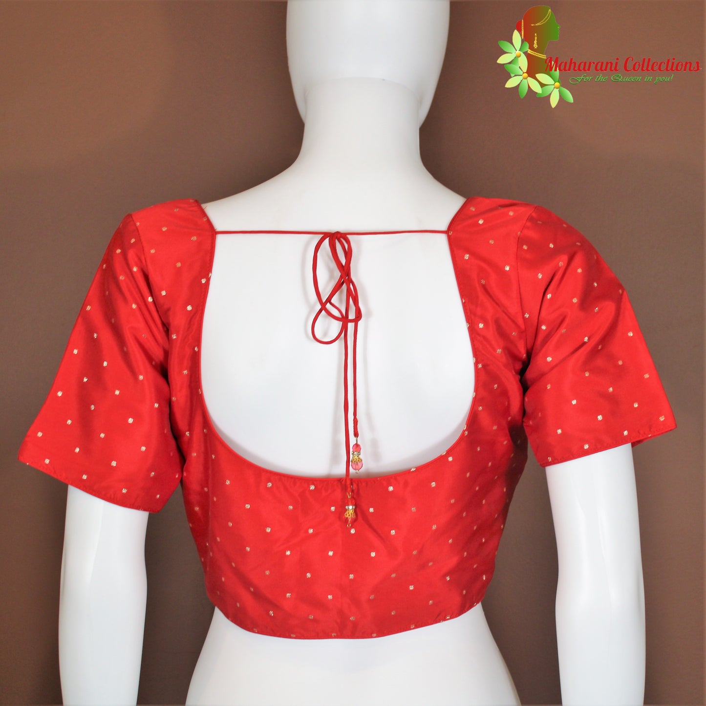Maharani's Banarasi Silk Designer Blouse - Deep Red