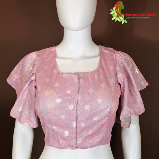 Maharani's Designer Lycra Blouse - Glittering Pink