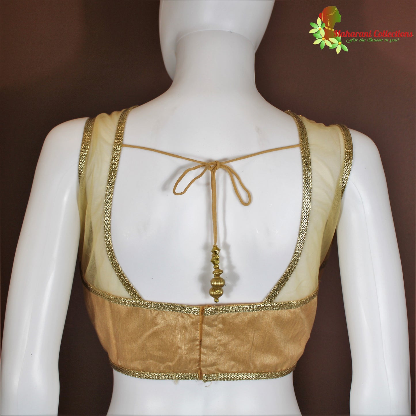 Maharani's Banarasi Silk Designer Blouse - Golden