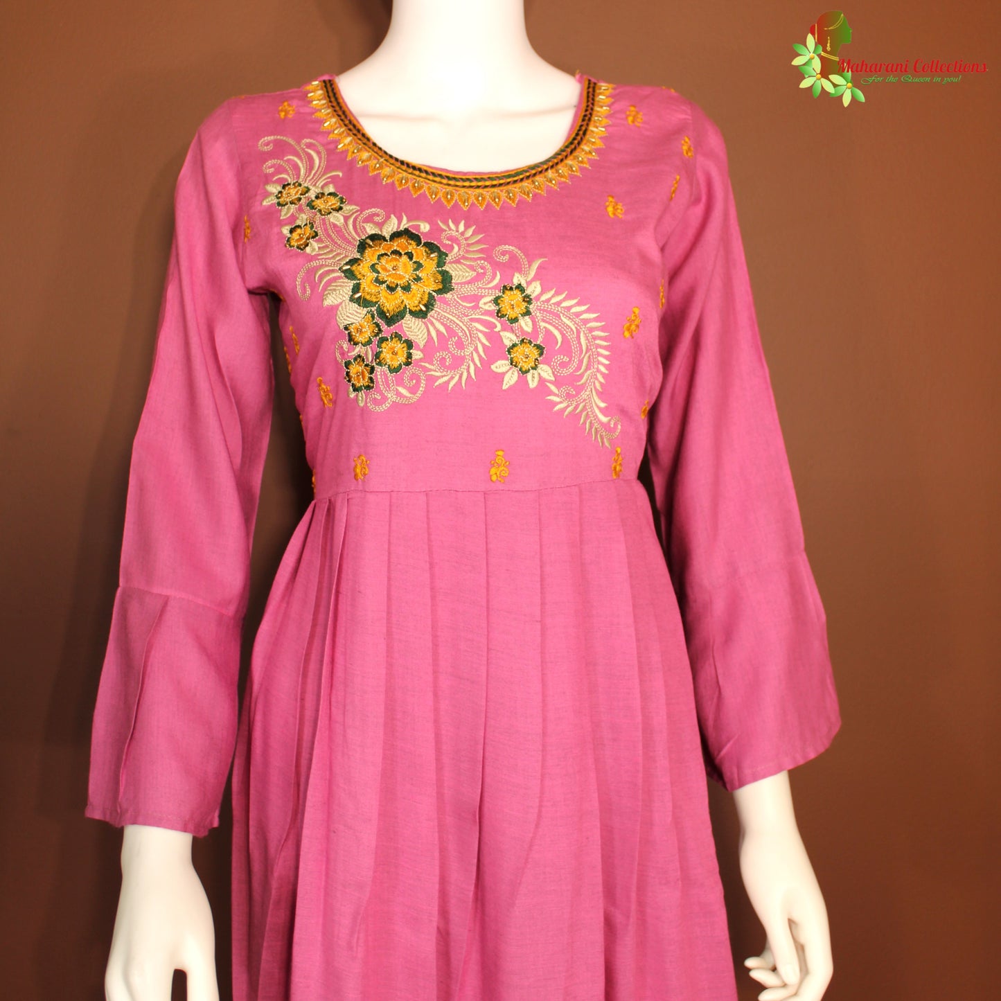 Maharani's Long Dress - Soft Cotton - Purple (M)