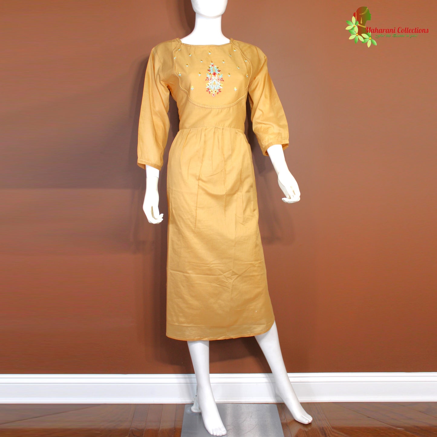 Maharani's Long Dress - Soft Cotton - Dijon Yellow (L)