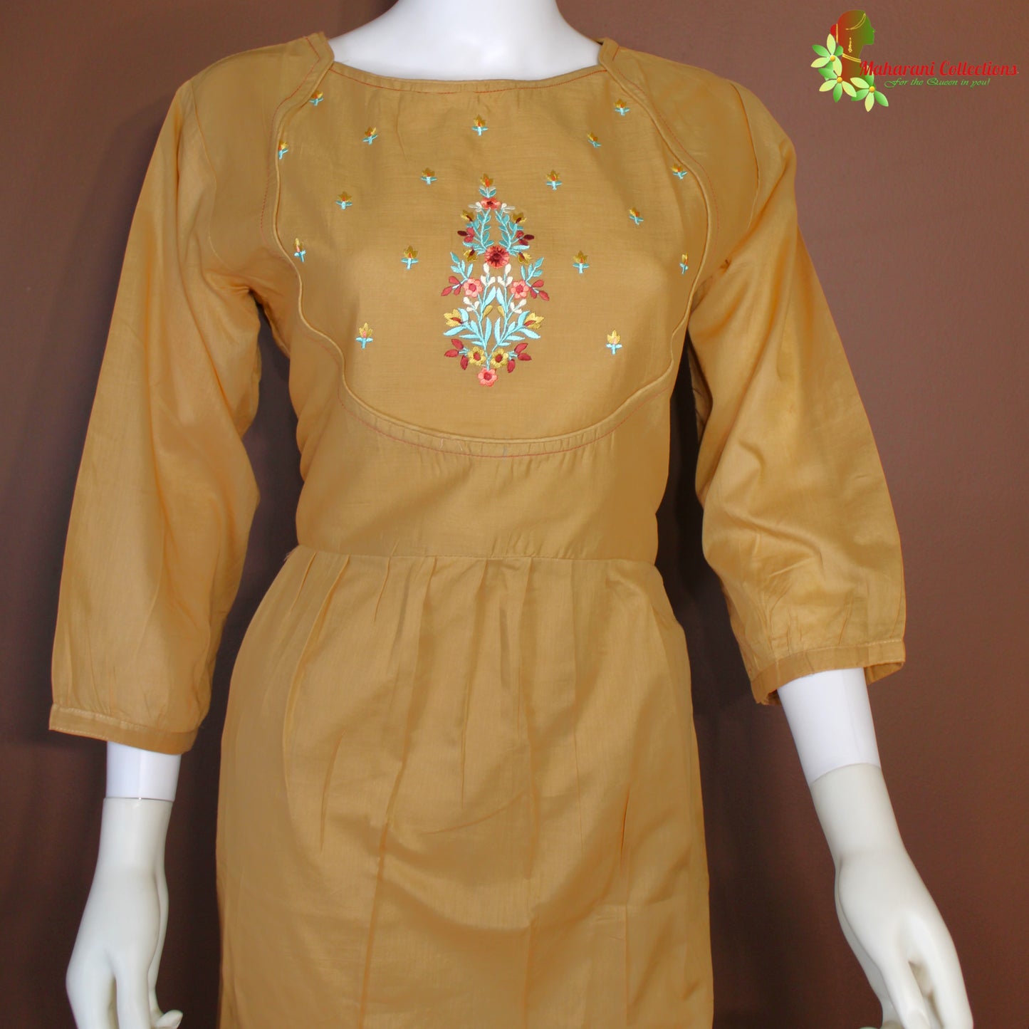 Maharani's Long Dress - Soft Cotton - Dijon Yellow (L)